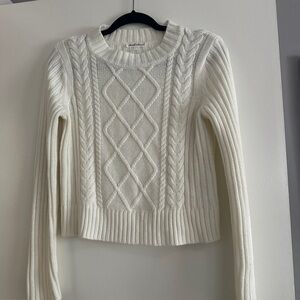 White, Derek Heart knit sweater